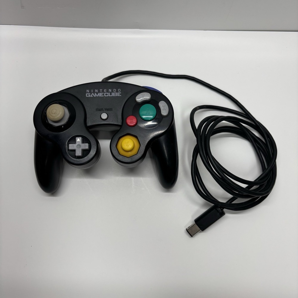 Official OEM Nintendo GameCube Black Jet Controller (DOL-003) TESTED!‎